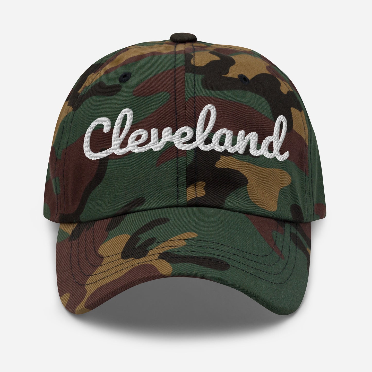 Cleveland Ohio Solo Script Adjustable Embroidered Dad hat
