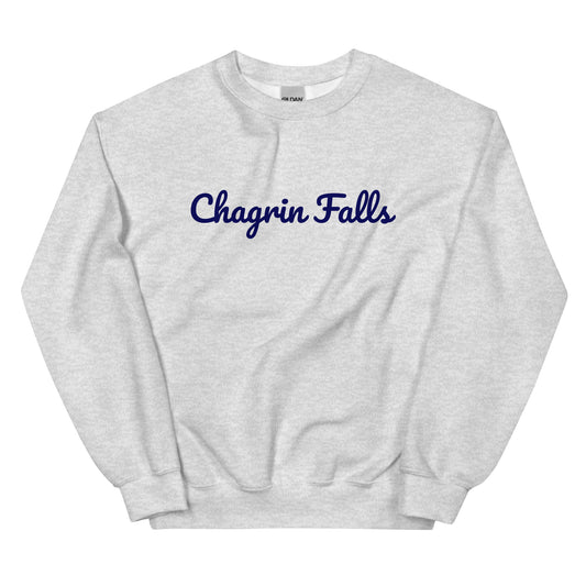 Chagrin Falls Solo Script Navy Blue Unisex Sweatshirt