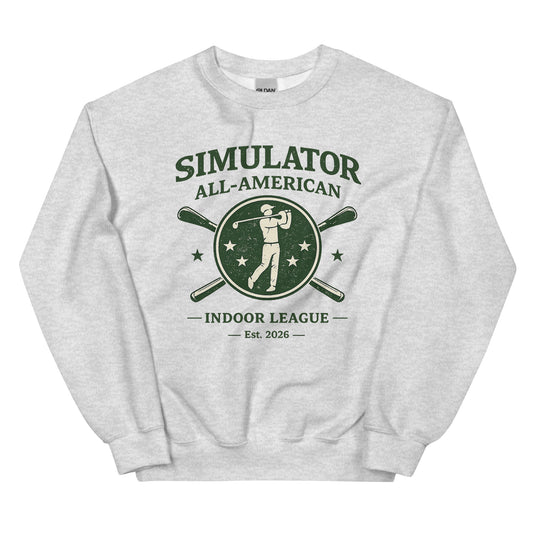 Golf Simulator All American Crewneckt Unisex Sweatshirt