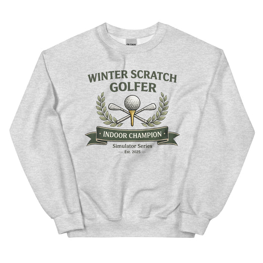 Winter Scratch Golfer - Simulator - Crewneck Unisex Sweatshirt