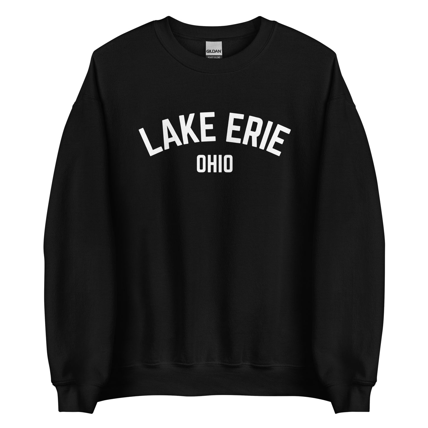Lake Erie Ohio Curved Unisex Crewneck Sweatshirt