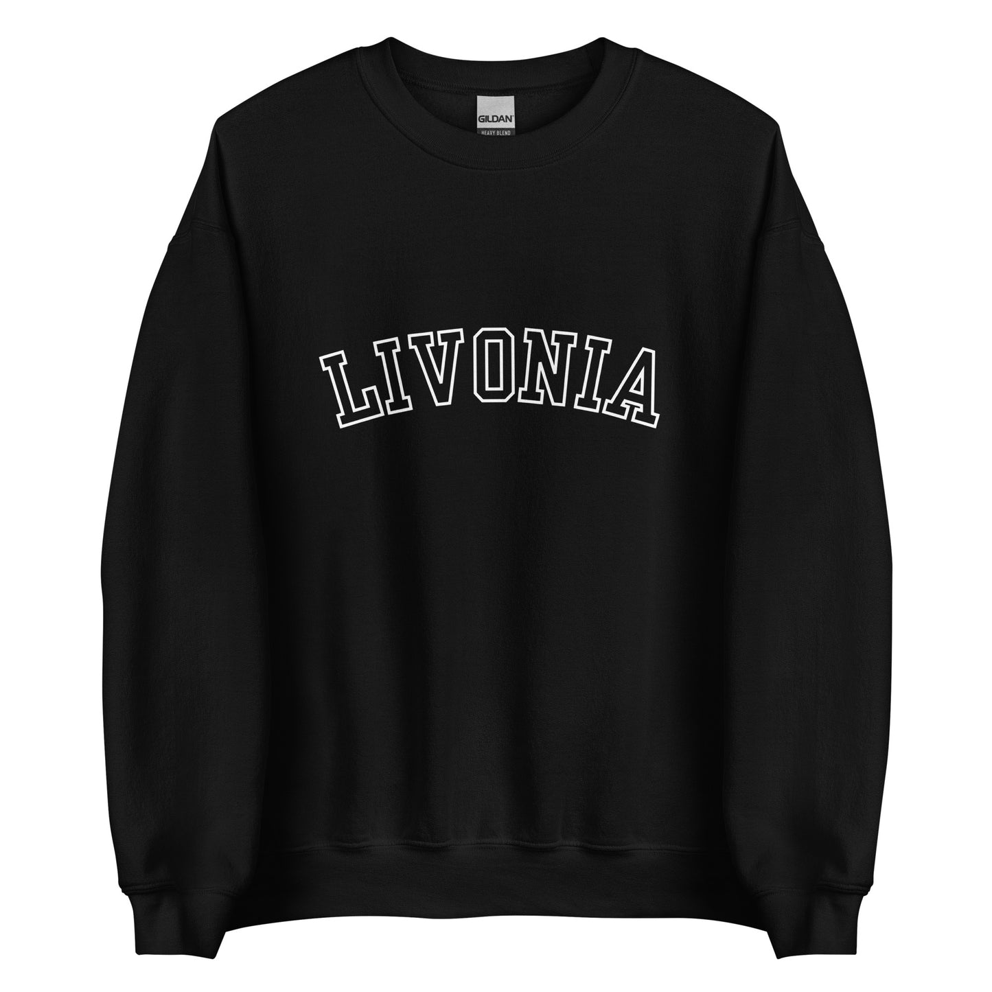 Livonia Michigan Outline Crewneck Unisex Sweatshirt
