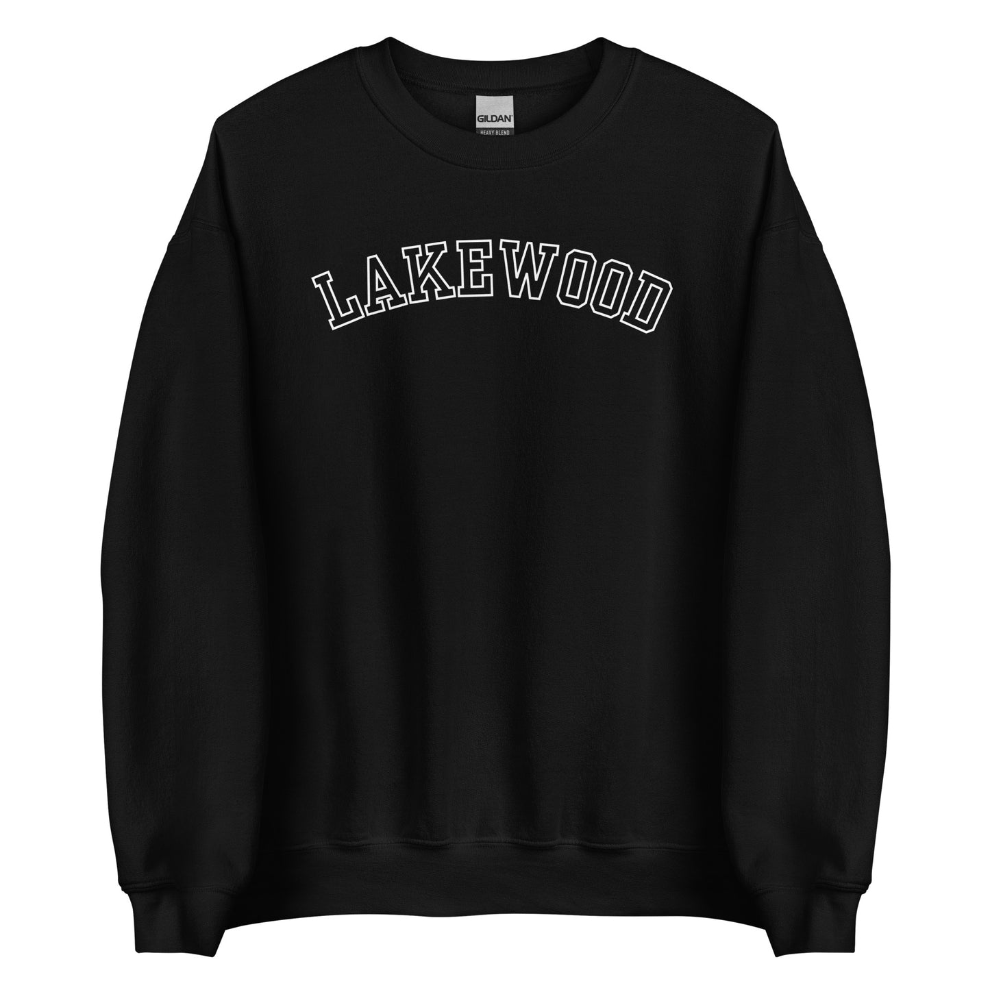 Lakewood Ohio Block Outline Crewneck Unisex Sweatshirt