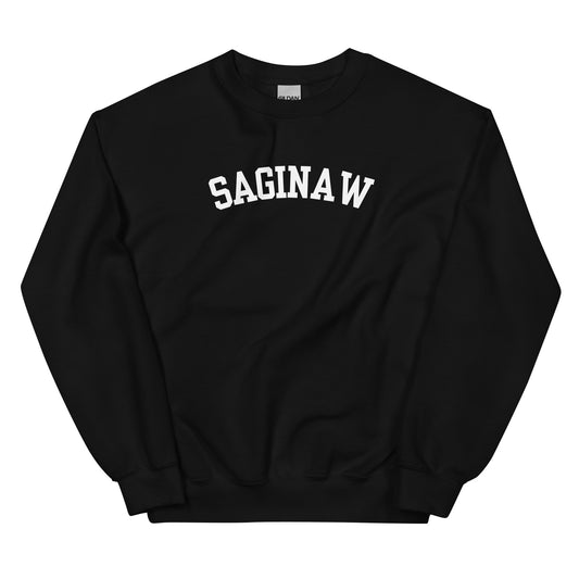 Saginaw Michigan Block Solo Crewneck Unisex Sweatshirt