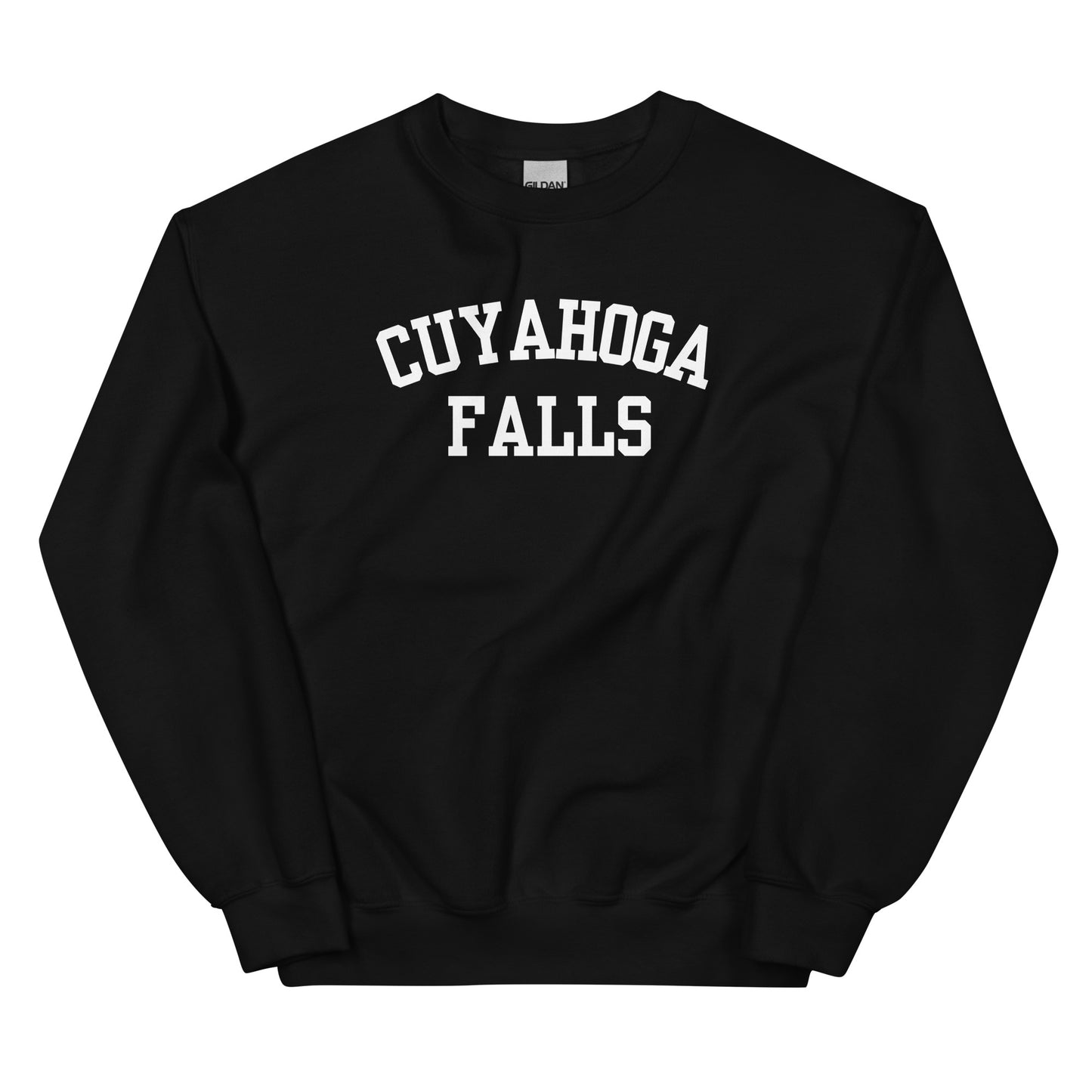 Cuyhoga Falls Ohio Block Solo Crewneck Unisex Sweatshirt