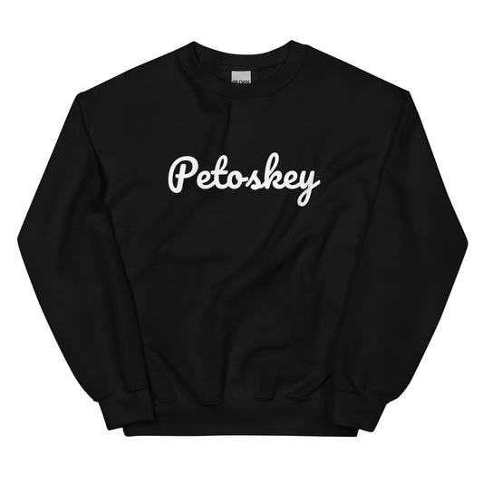 Petoskey, Michigan Solo Script Unisex Sweatshirt