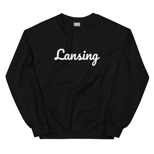Lansing, Michigan Solo Script Unisex Sweatshirt
