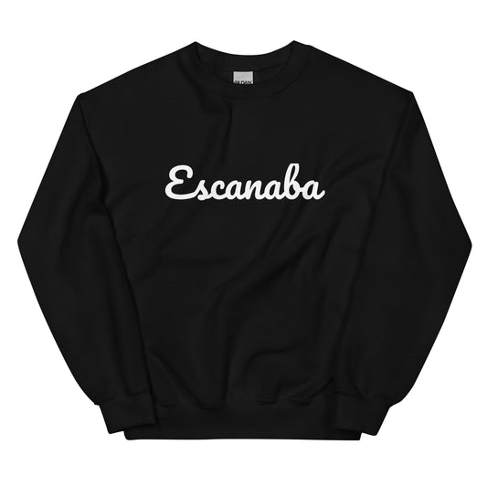 Escanaba, Michigan Solo Script Unisex Sweatshirt