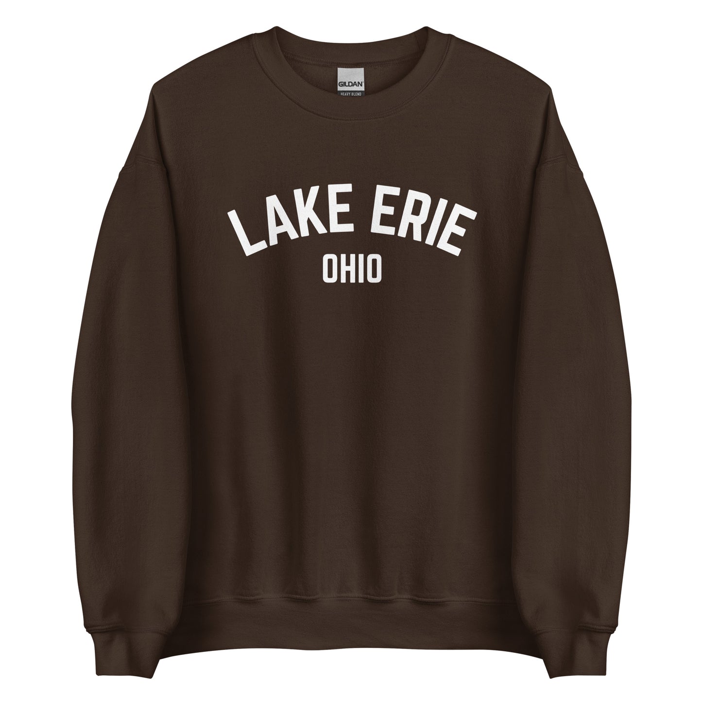 Lake Erie Ohio Curved Unisex Crewneck Sweatshirt
