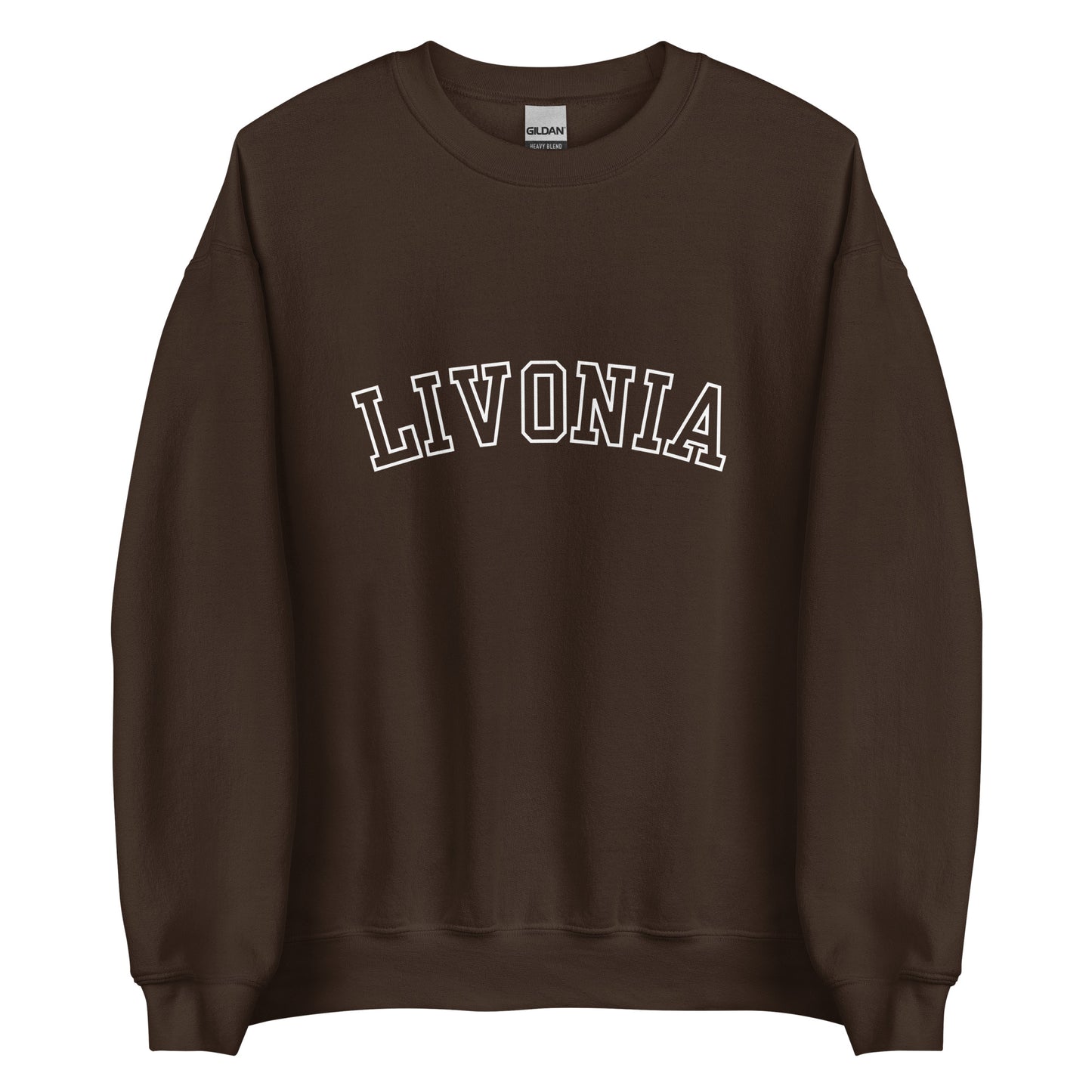 Livonia Michigan Outline Crewneck Unisex Sweatshirt