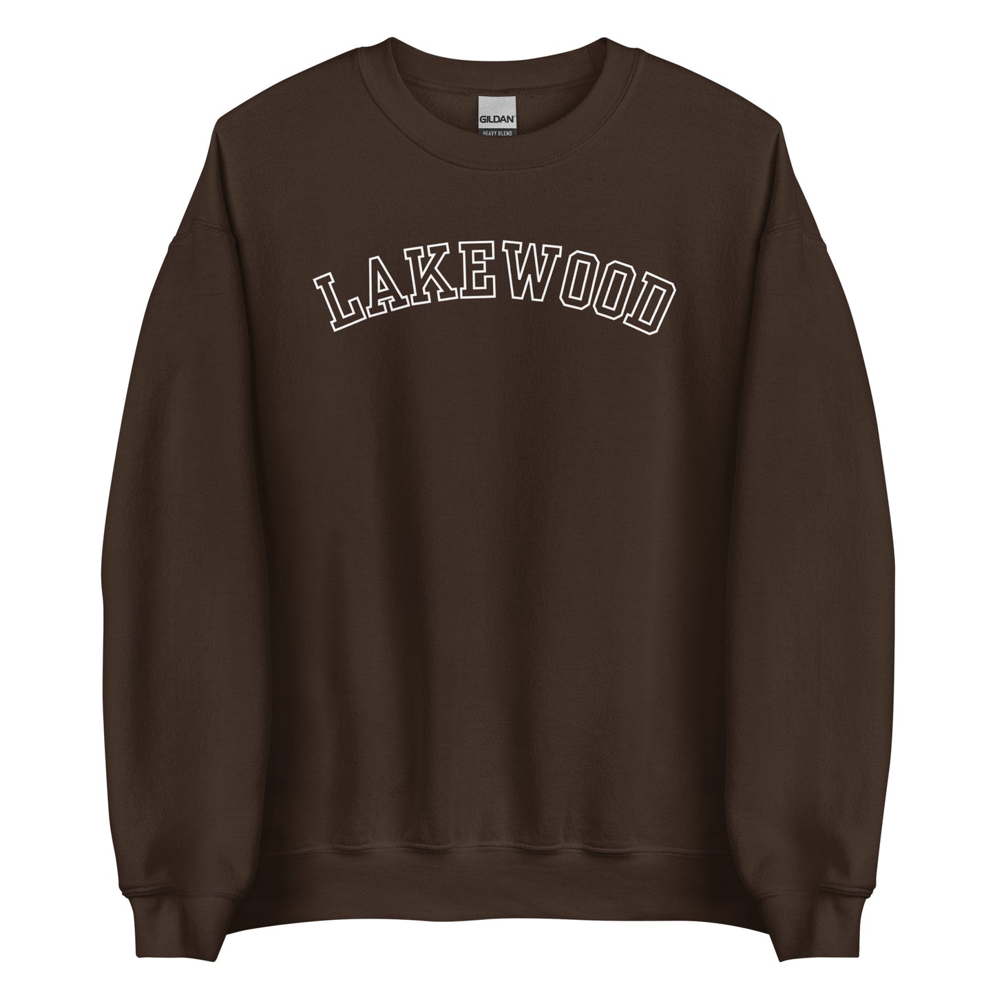 Lakewood Ohio Block Outline Crewneck Unisex Sweatshirt