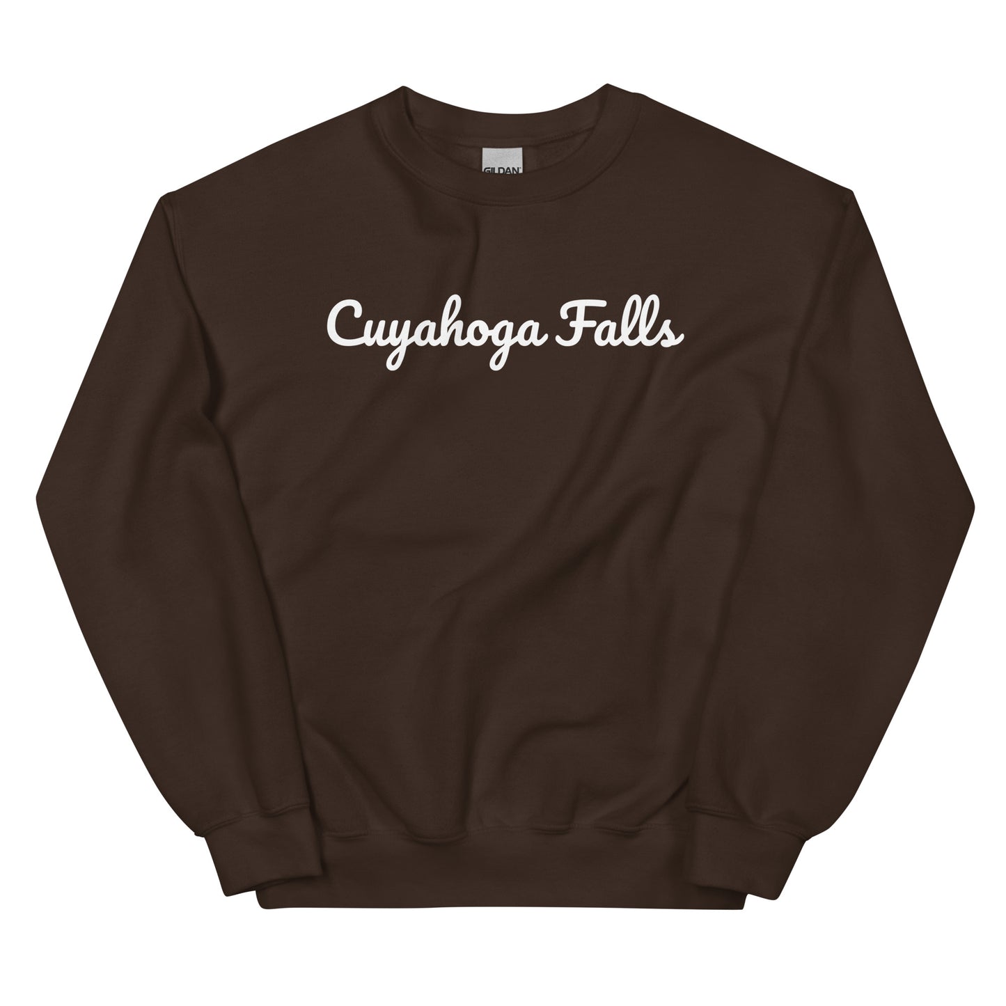 Cuyahoga Falls Ohio Solo Script Crewneck Unisex Sweatshirt