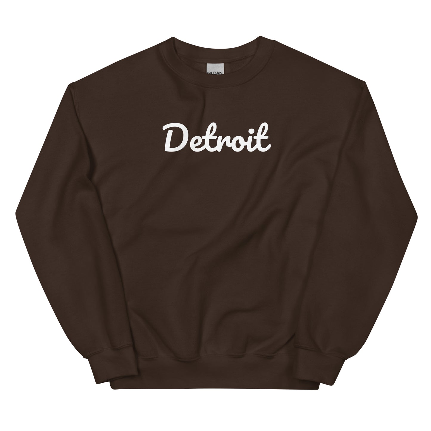 Detroit Michigan Solo Script Crewneck Unisex Sweatshirt