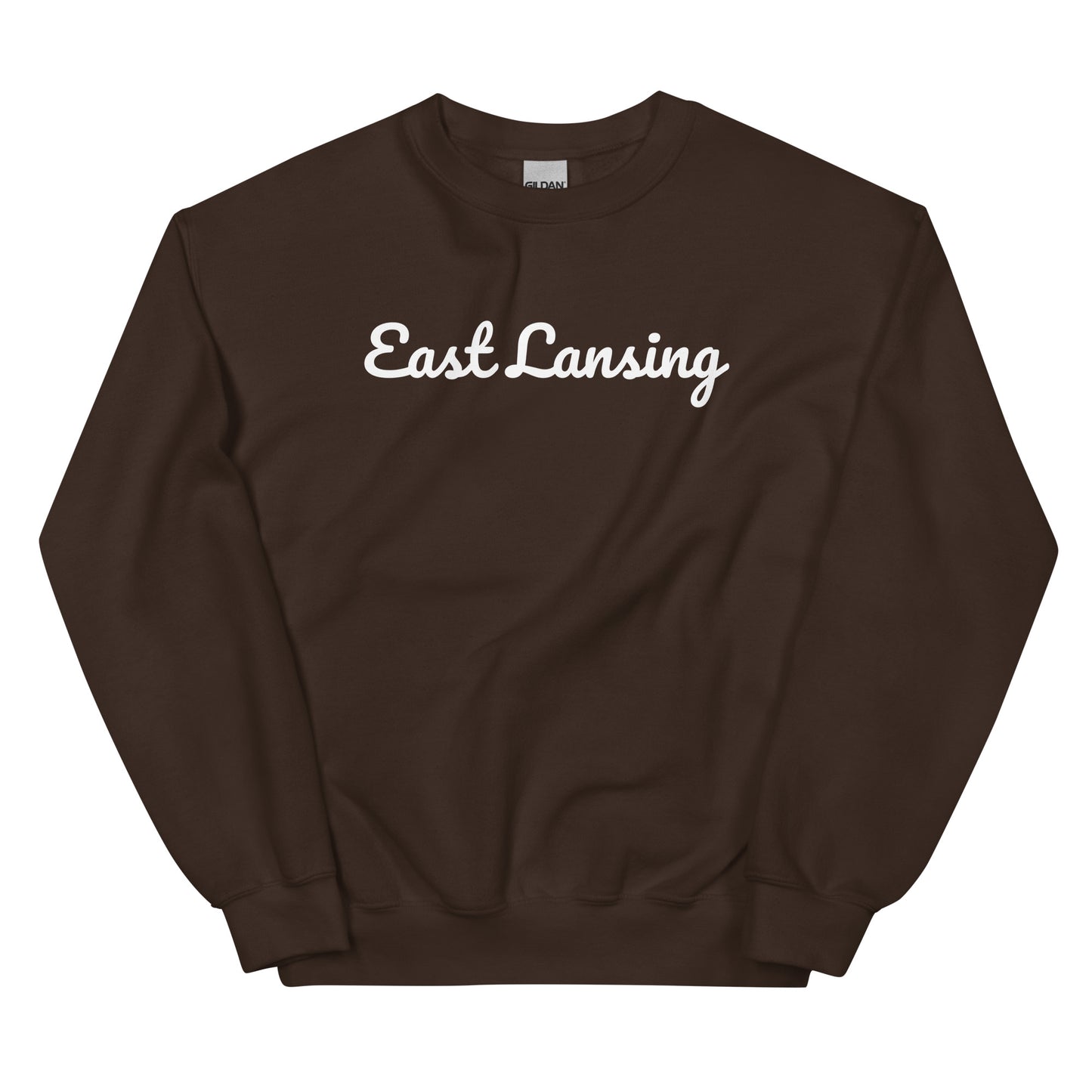 East Lansing Michigan Solo Script Crewneck Unisex Sweatshirt