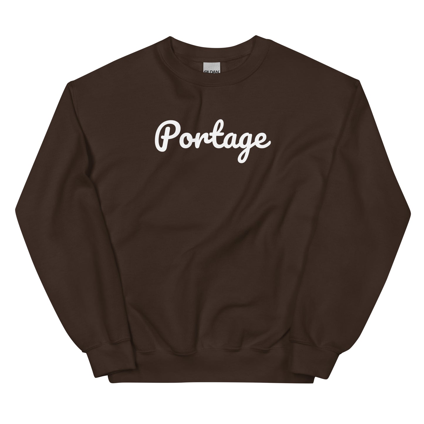 Portage Michigan Solo Script Crewneck Unisex Sweatshirt