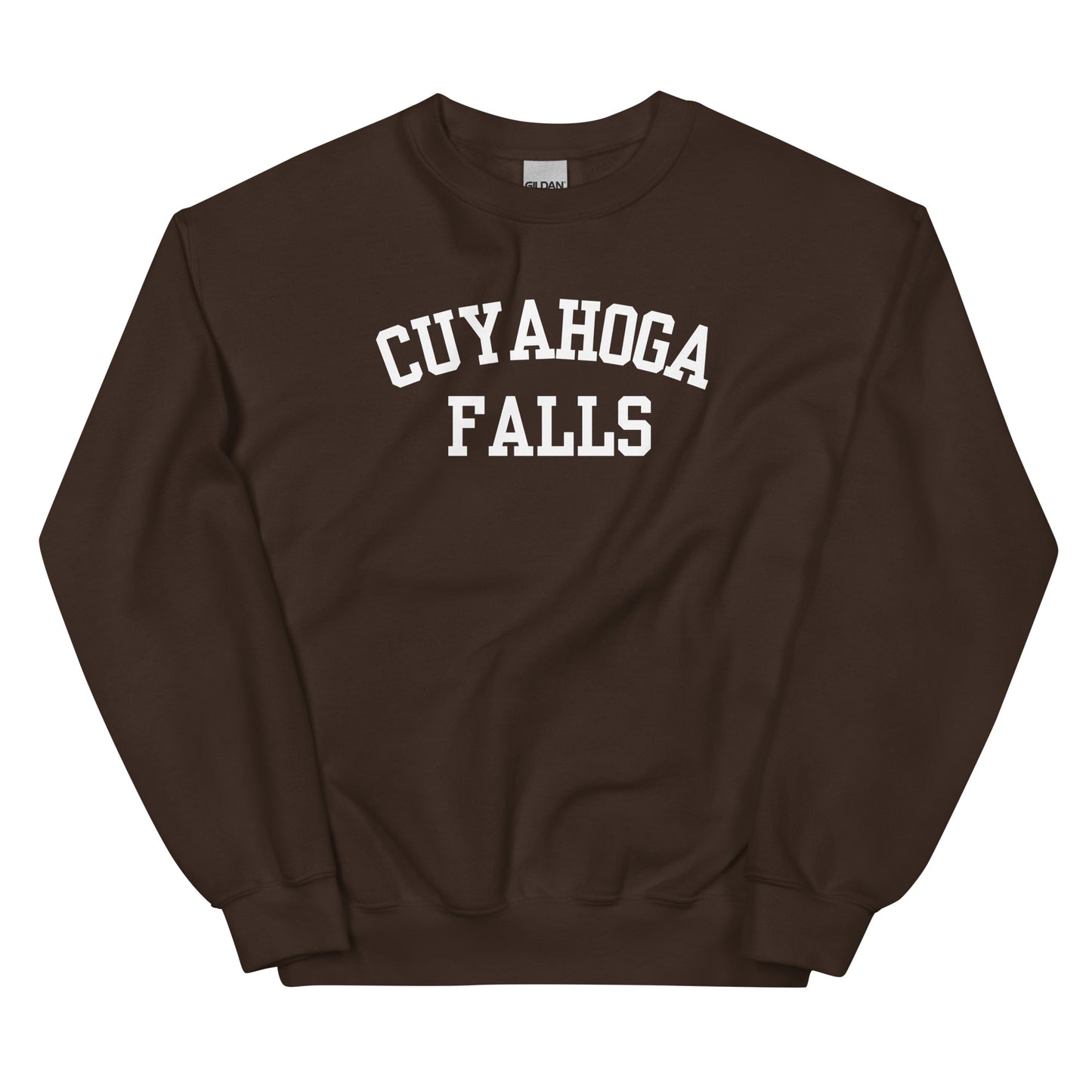 Cuyhoga Falls Ohio Block Solo Crewneck Unisex Sweatshirt