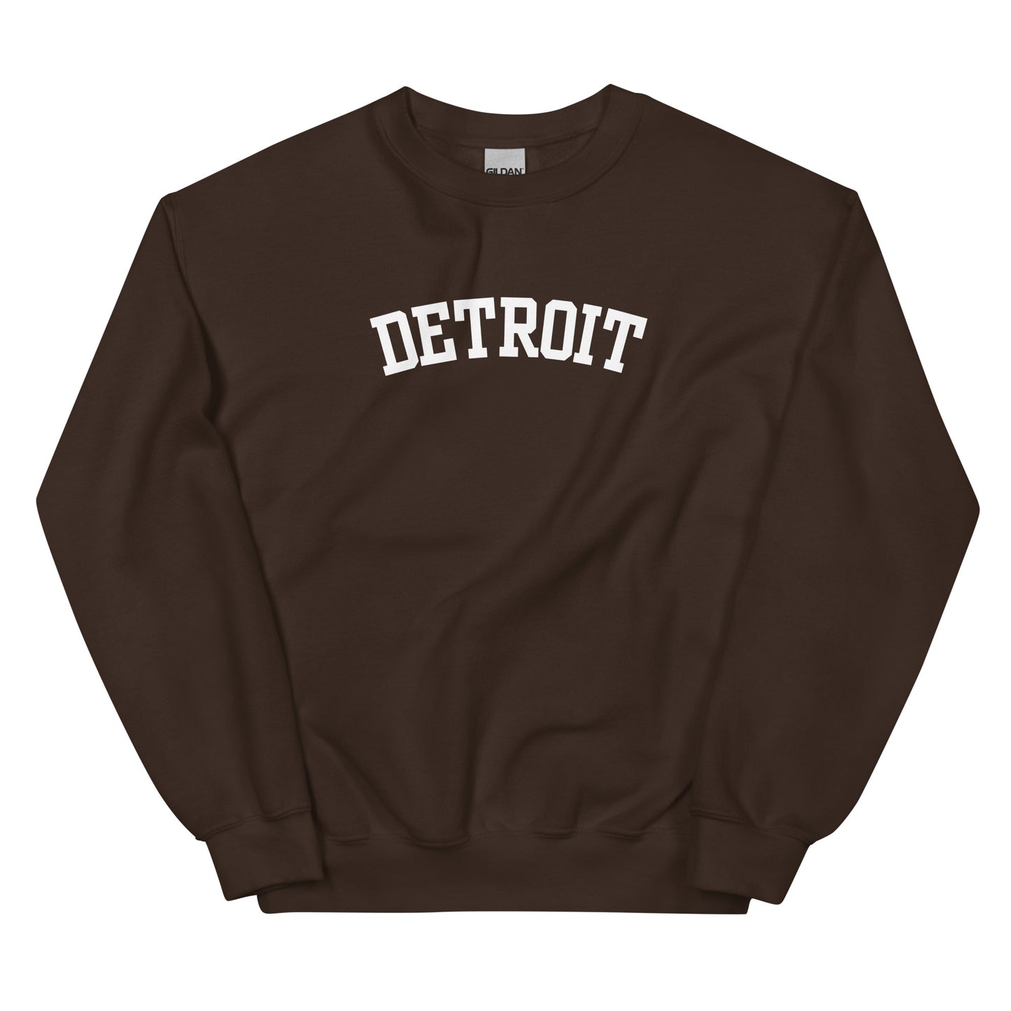 Detroit Michigan Block Solo Crewneck Unisex Sweatshirt