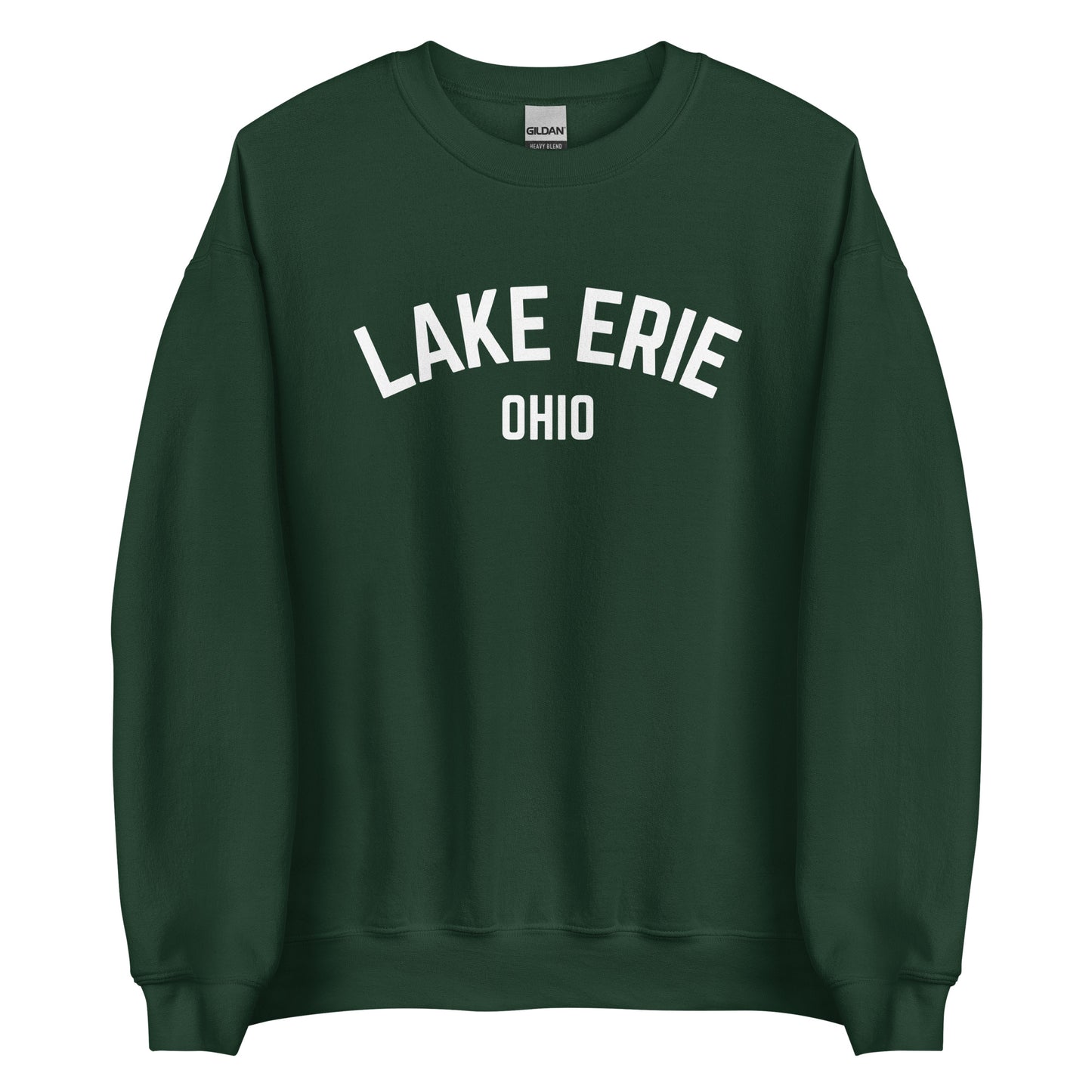 Lake Erie Ohio Curved Unisex Crewneck Sweatshirt