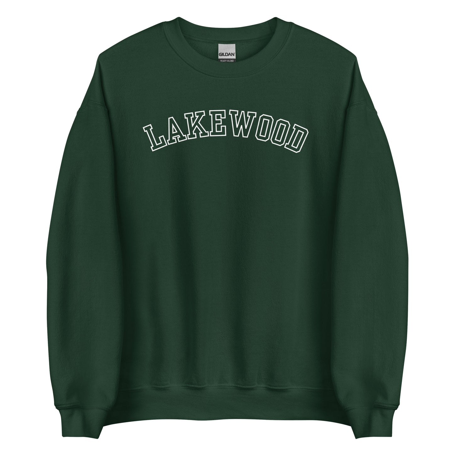 Lakewood Ohio Block Outline Crewneck Unisex Sweatshirt