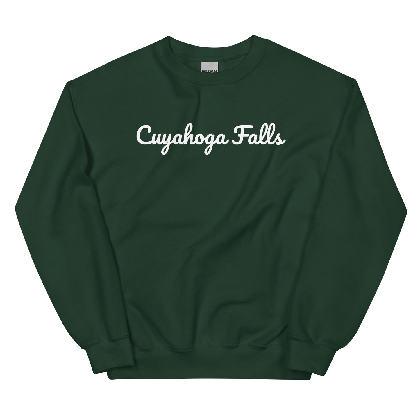 Cuyahoga Falls Ohio Solo Script Crewneck Unisex Sweatshirt