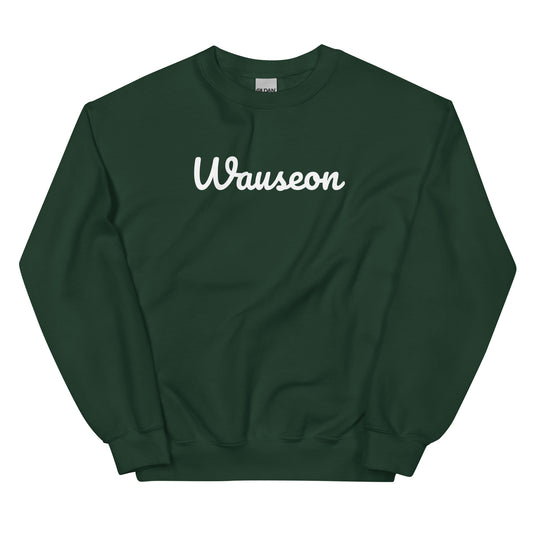Wauseon Ohio Solo Script Crewneck Unisex Sweatshirt