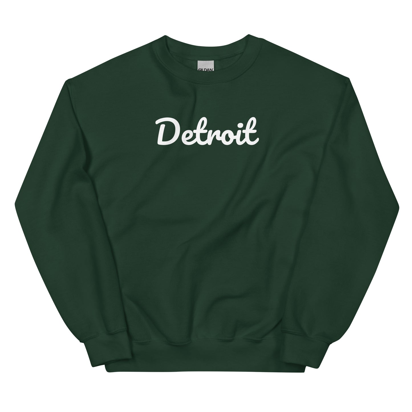 Detroit Michigan Solo Script Crewneck Unisex Sweatshirt