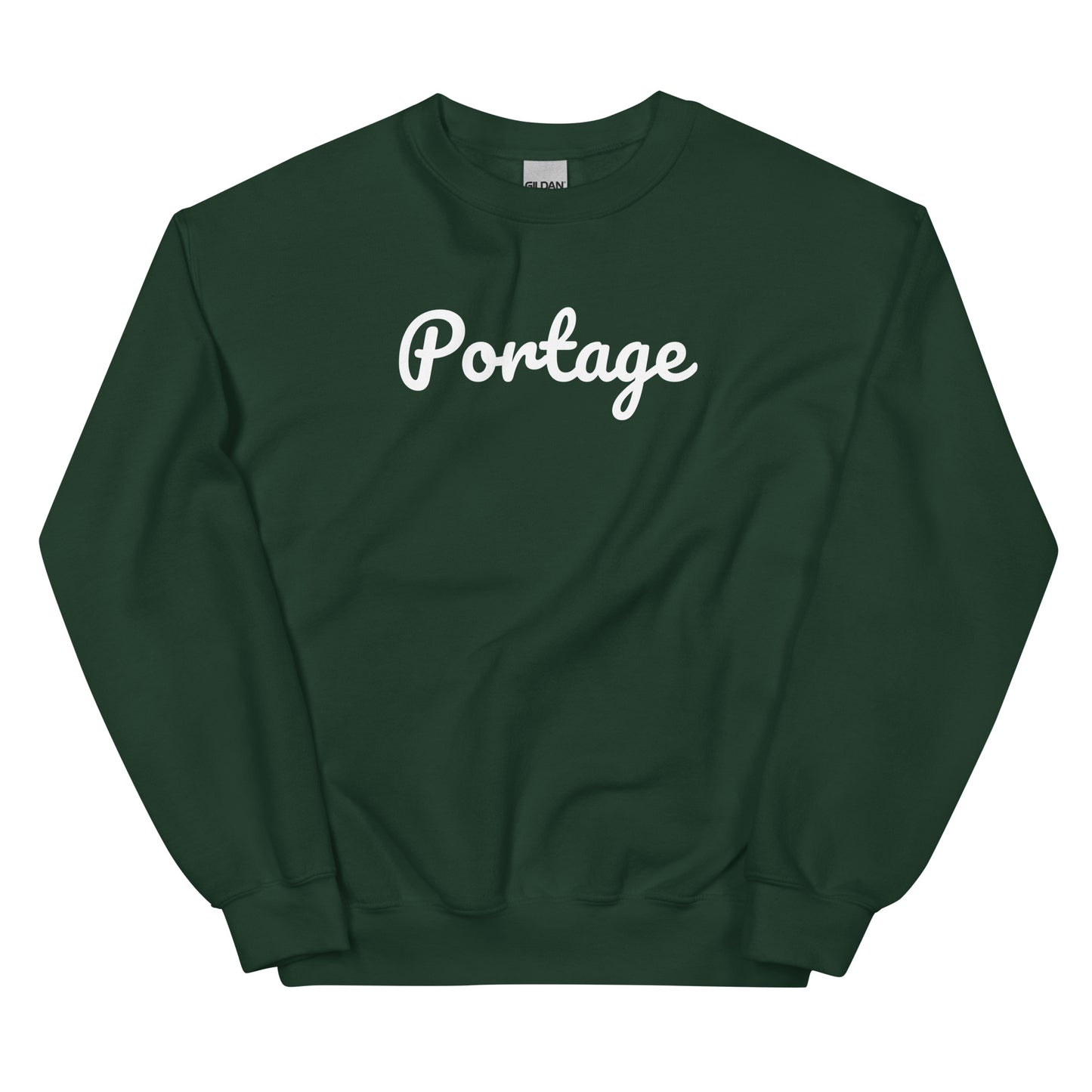 Portage Michigan Solo Script Crewneck Unisex Sweatshirt