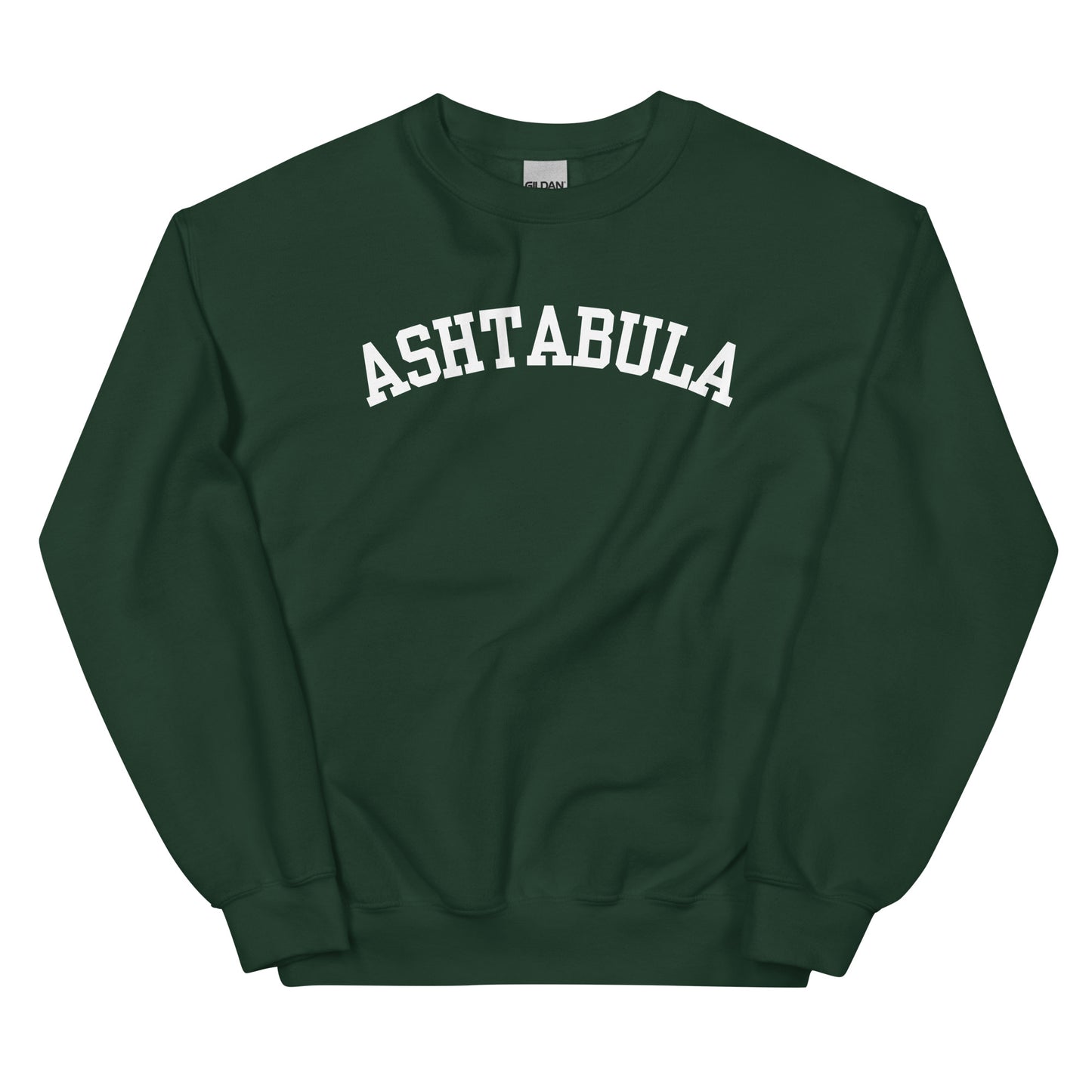 Ashtabula Ohio Block Solo Crewneck Unisex Sweatshirt