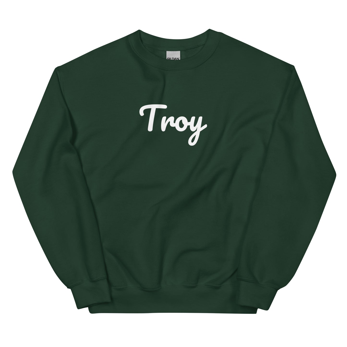 Troy, Michigan Solo Script Crewneck Unisex Sweatshirt