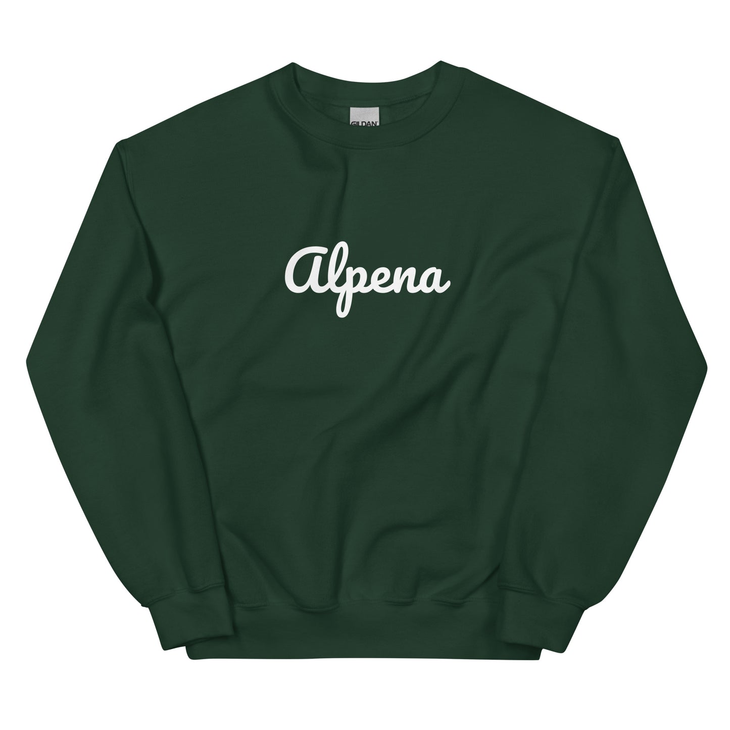 Alpena, Michigan  Solo Script Crewneck Unisex Sweatshirt
