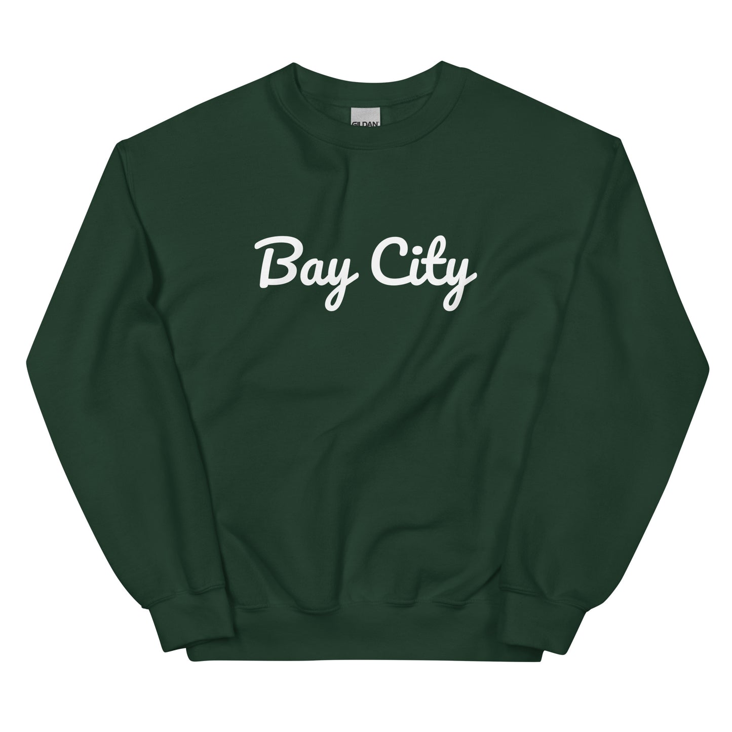 Bay City, Michigan Solo Script Crewneck Unisex Sweatshirt