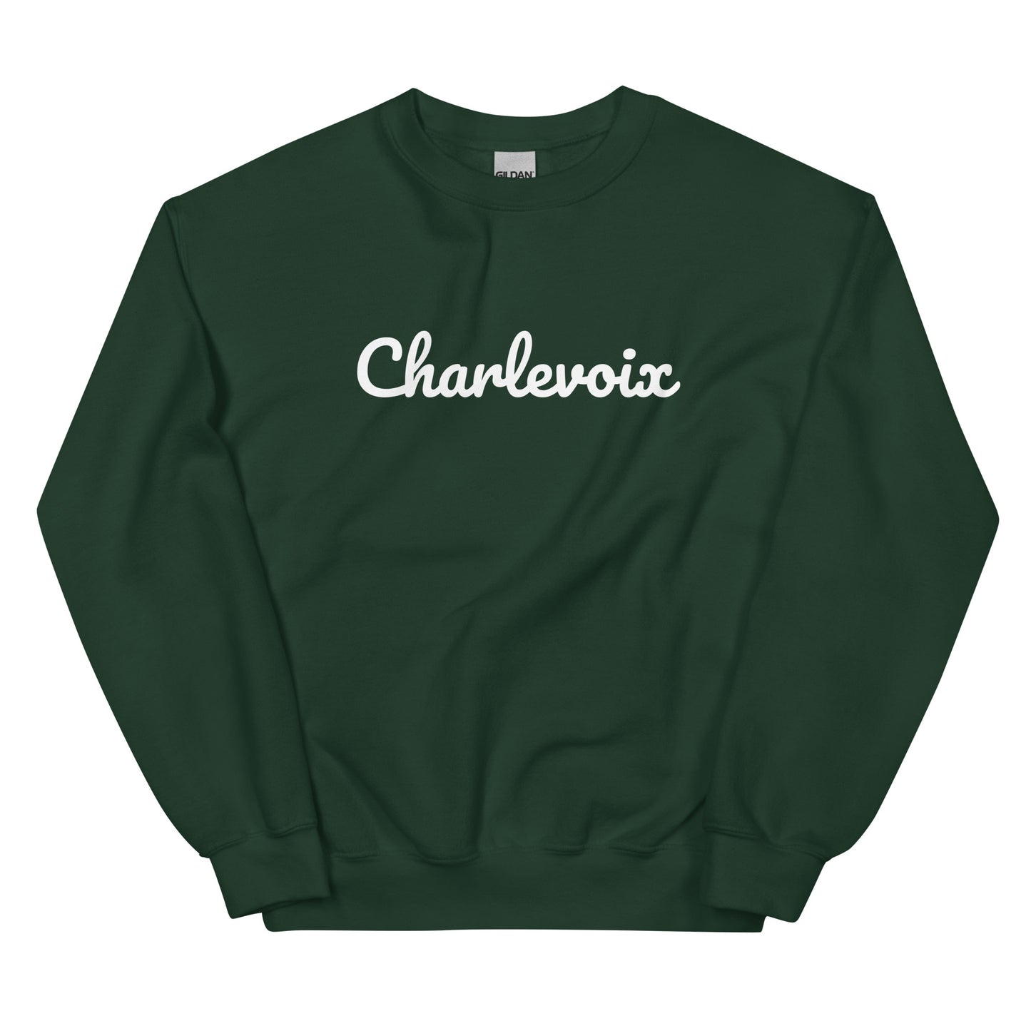 Charlevoix, Michigan Solo Script Unisex Sweatshirt