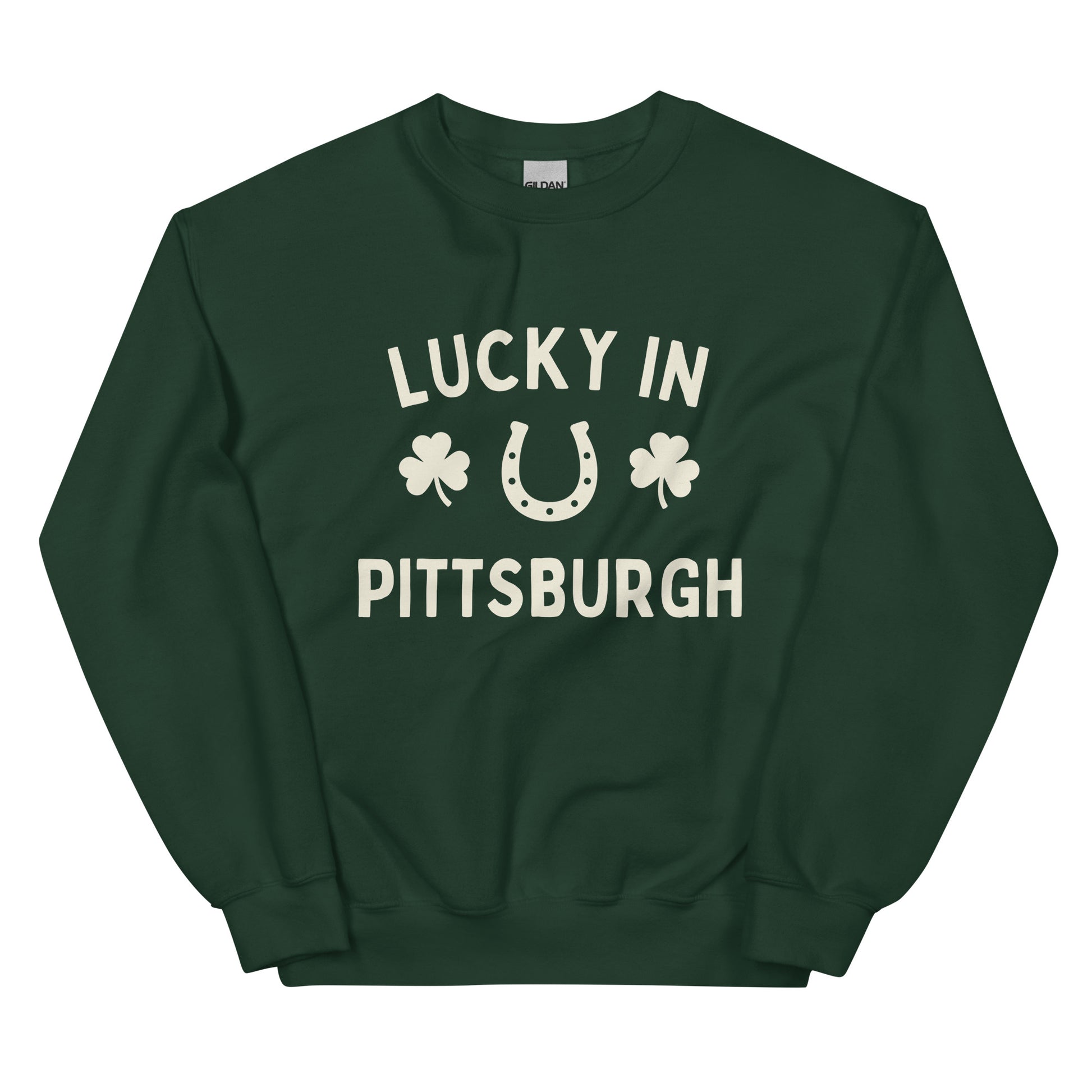 Lucky in Pittsburgh - St. Patrick's Day Crewneck Unisex Sweatshirt