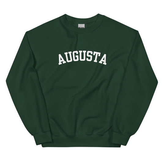 Augusta, Georgia Block Solo - White Logo - Unisex Sweatshirt