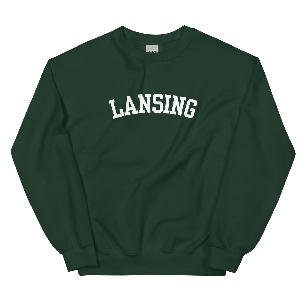 Lansing, Michigan Unisex Crewneck Sweatshirt - Block Solo