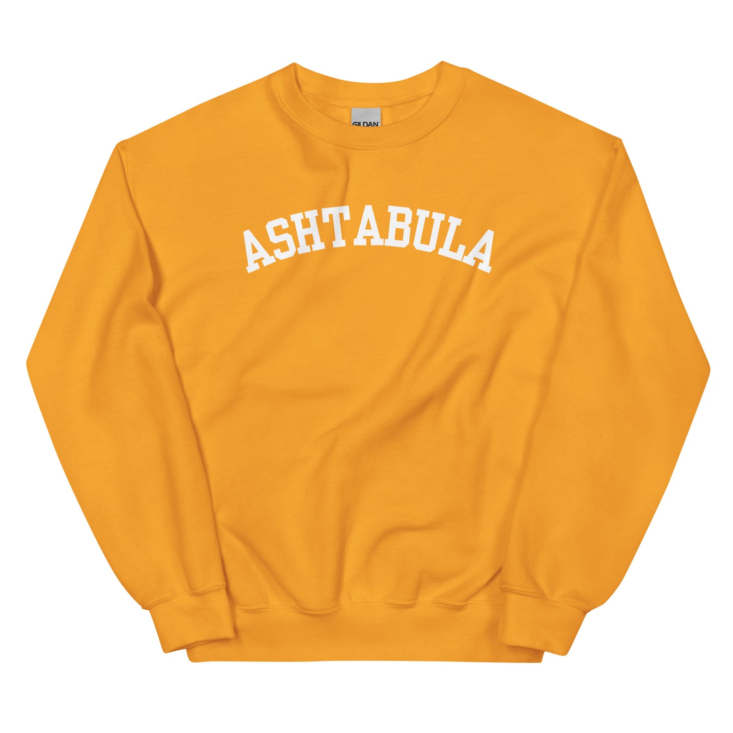 Ashtabula Ohio Block Solo Crewneck Unisex Sweatshirt