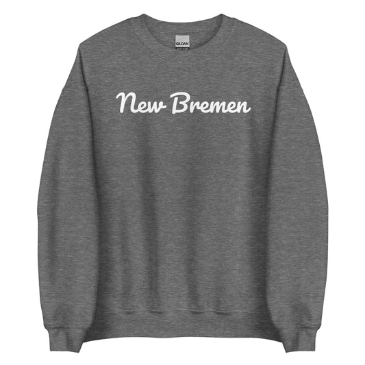 New Bremen Ohio Solo Script Crewneck Unisex Sweatshirt