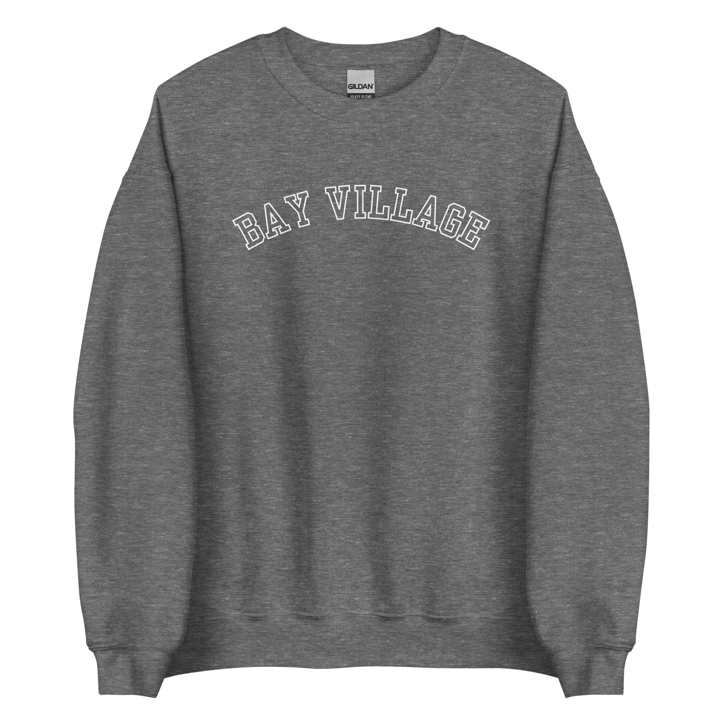 Bay Village, Ohio Block Outline Crewneck Sweatshirt