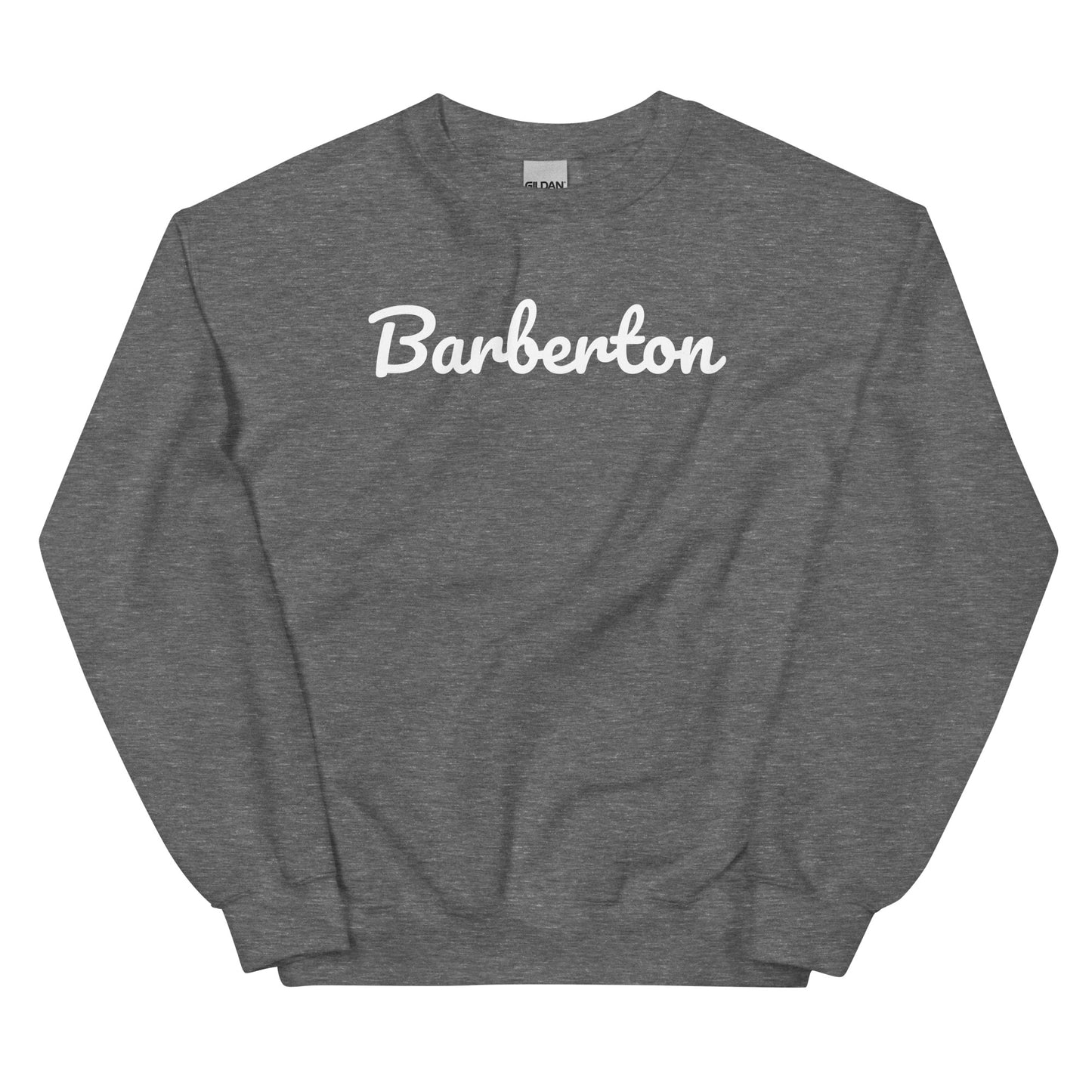 Barberton Ohio Solo Script Crewneck Unisex Sweatshirt