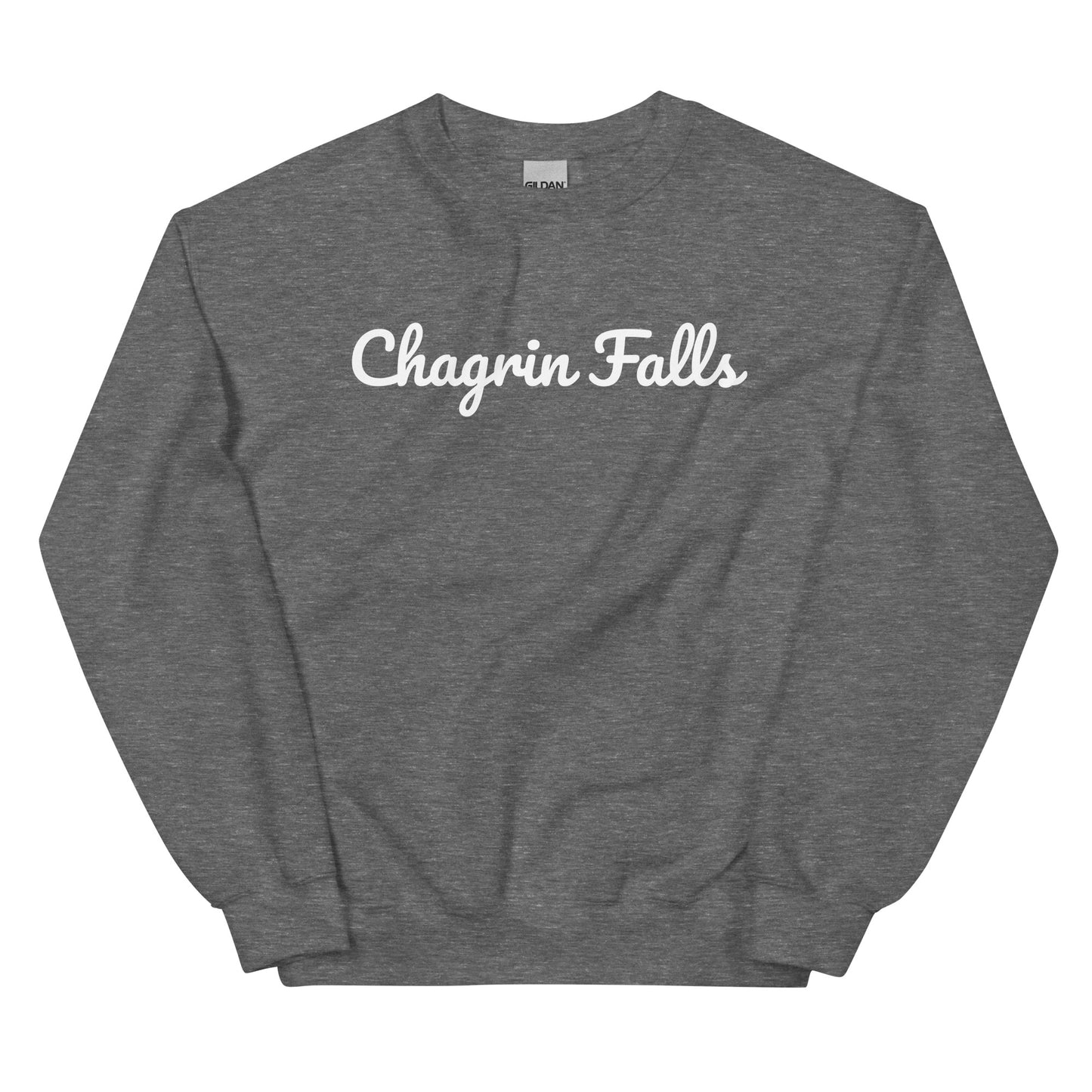 Chagrin Falls Ohio Solo Script Crewneck Unisex Sweatshirt