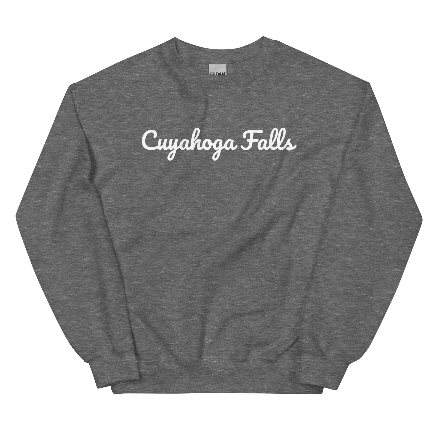 Cuyahoga Falls Ohio Solo Script Crewneck Unisex Sweatshirt