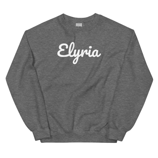 Elyria Ohio Solo Script Crewneck Unisex Sweatshirt