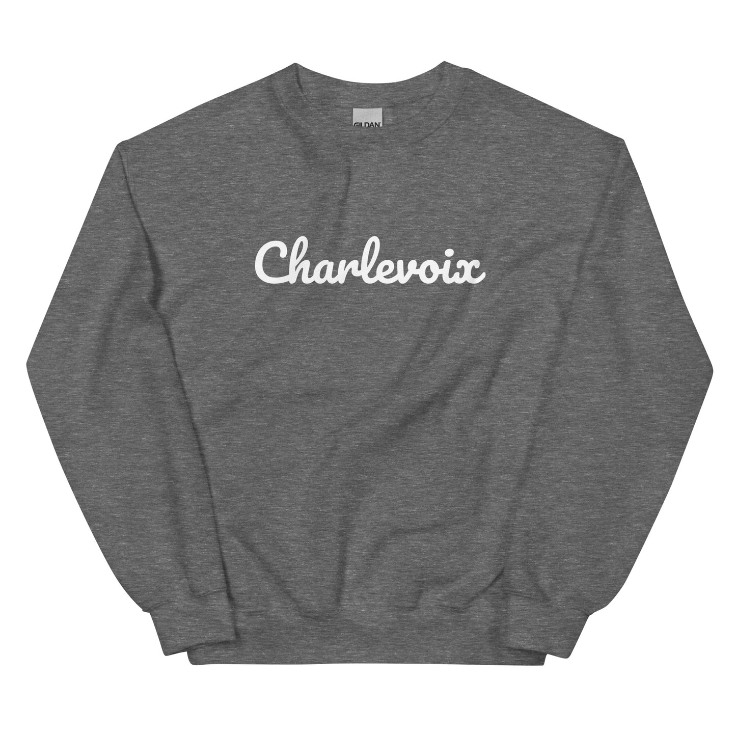 Charlevoix, Michigan Solo Script Unisex Sweatshirt
