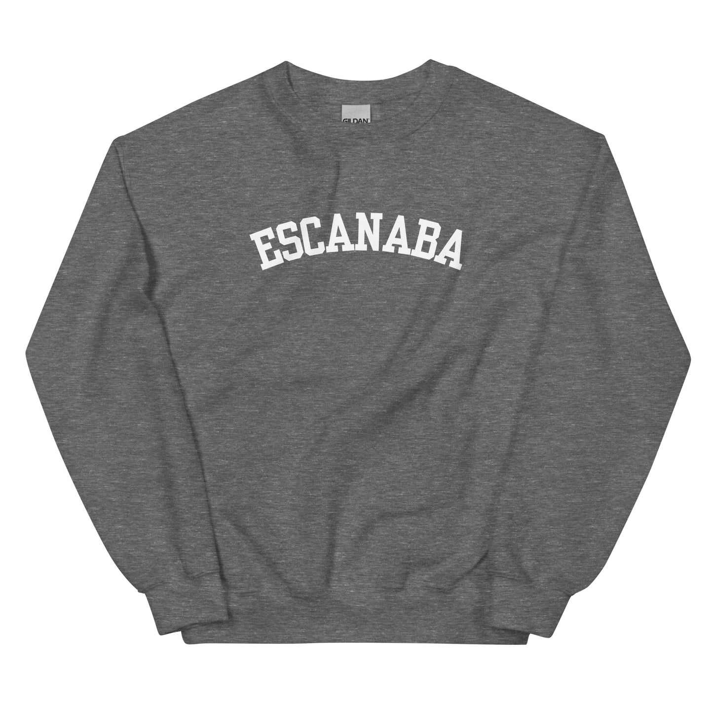 Escanaba, Michigan - Block Solo Crewneck Unisex Sweatshirt