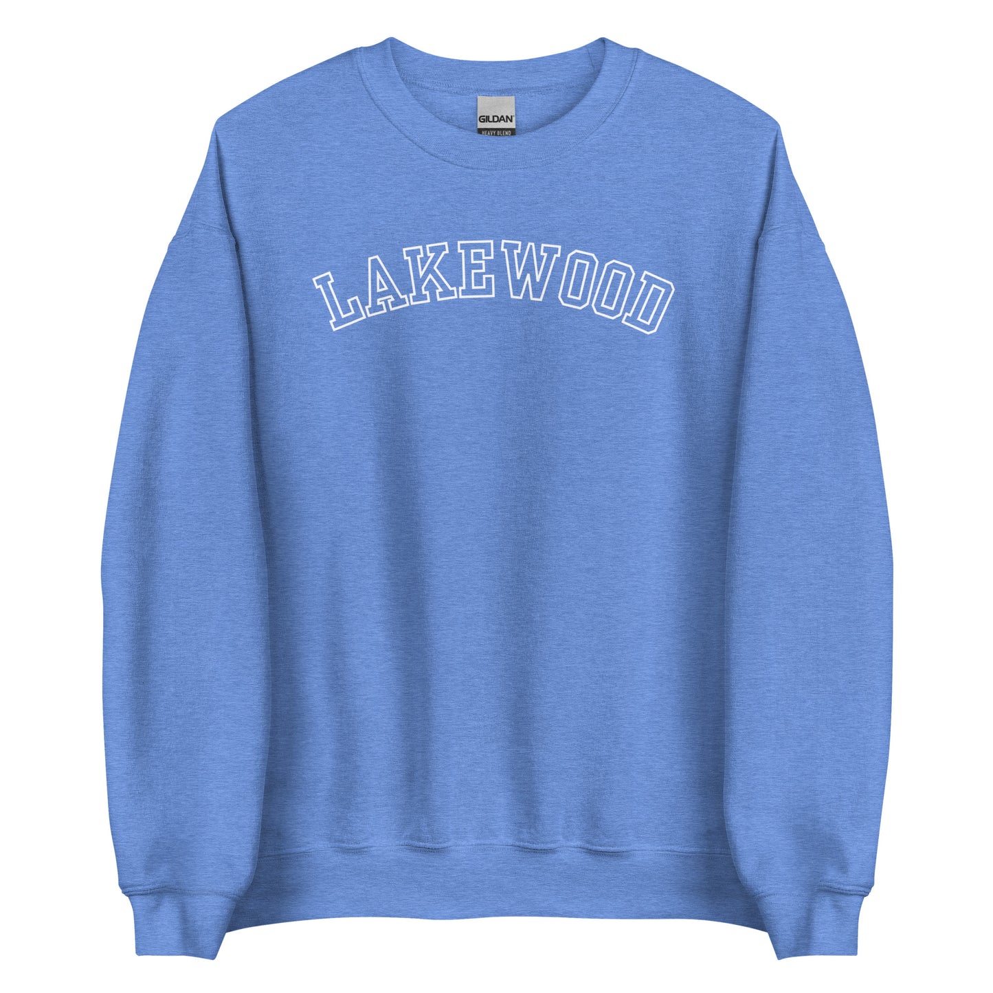 Lakewood Ohio Block Outline Crewneck Unisex Sweatshirt