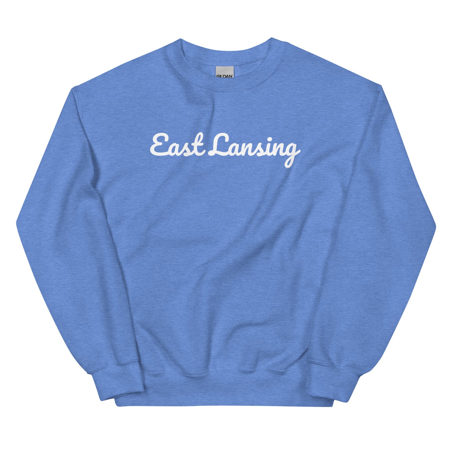 East Lansing Michigan Solo Script Crewneck Unisex Sweatshirt