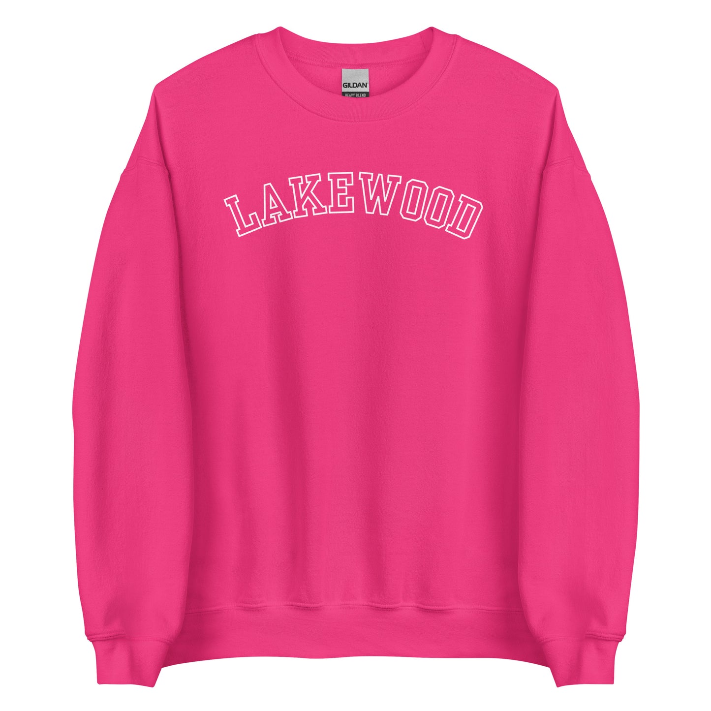 Lakewood Ohio Block Outline Crewneck Unisex Sweatshirt
