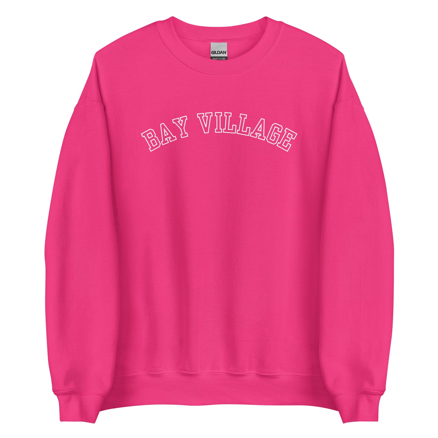 Bay Village, Ohio Block Outline Crewneck Sweatshirt