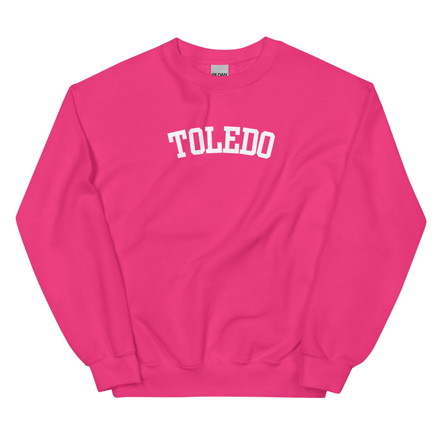 Toledo Ohio Block Solo Crewneck Unisex Sweatshirt