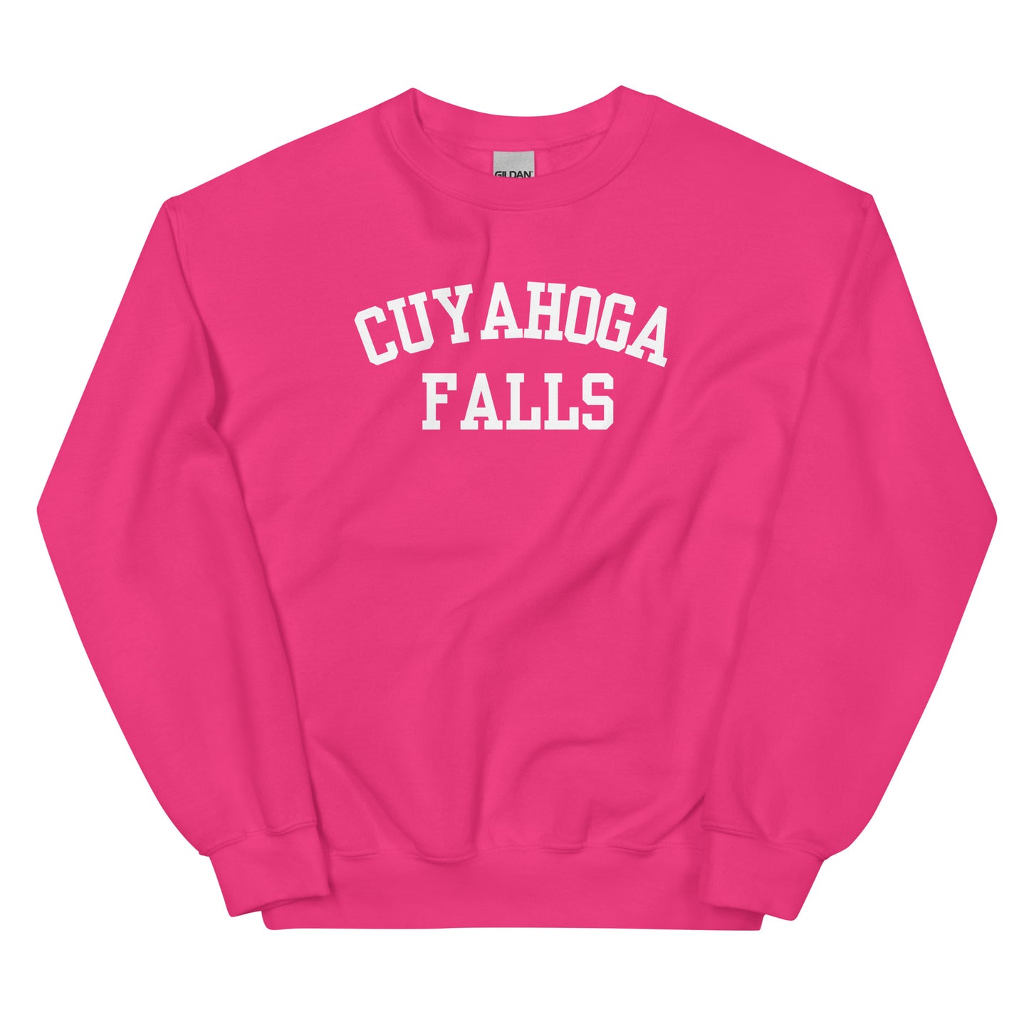 Cuyhoga Falls Ohio Block Solo Crewneck Unisex Sweatshirt